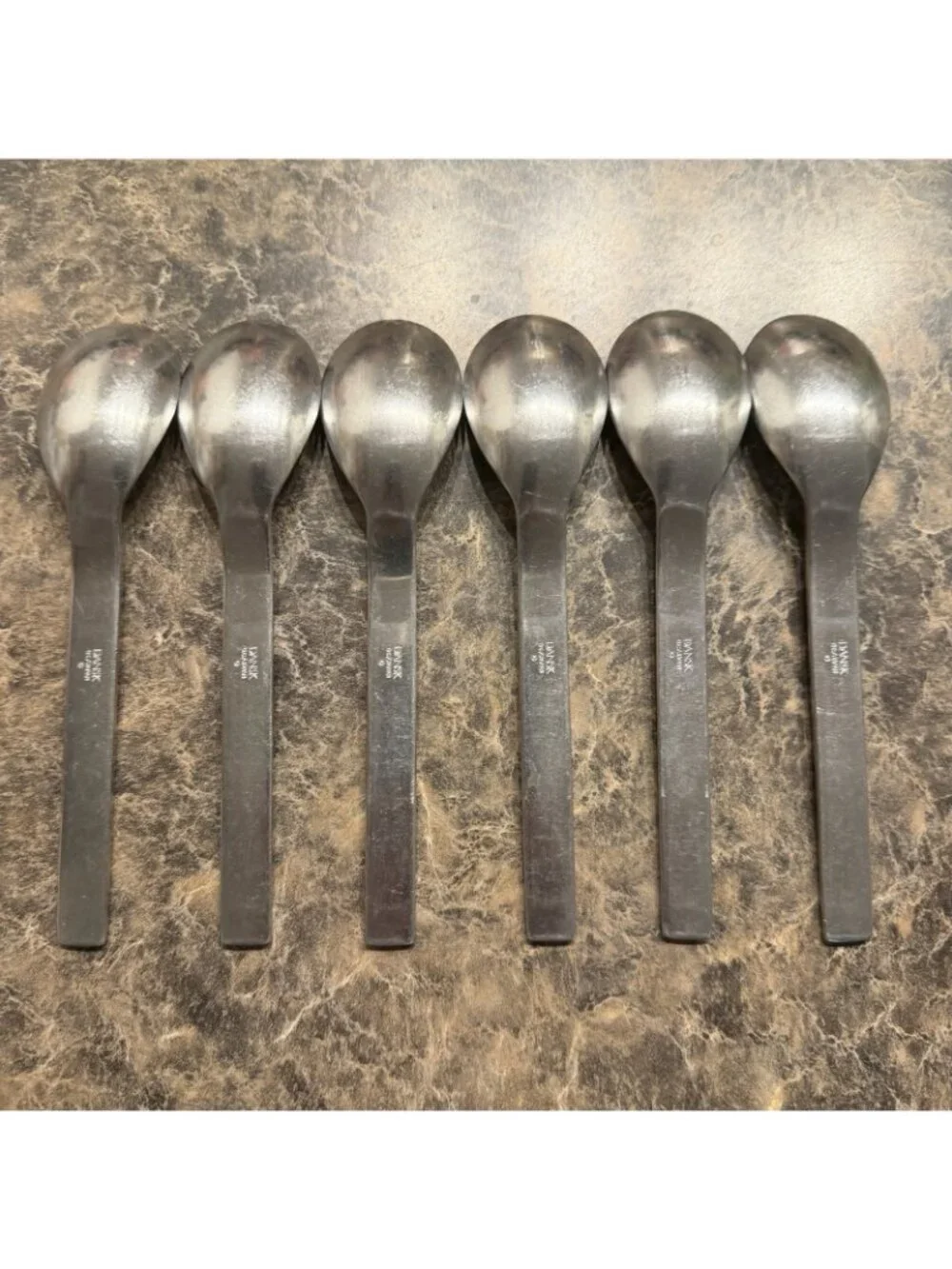 6 Dansk Thebe Stainless  Teaspoons Japan Satin Ribbed Flatware Replacement